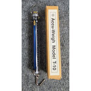 Accu-Weigh Model T-10 Mechanical Hanging Scale 10lb/5kg Capacity Blue Finish